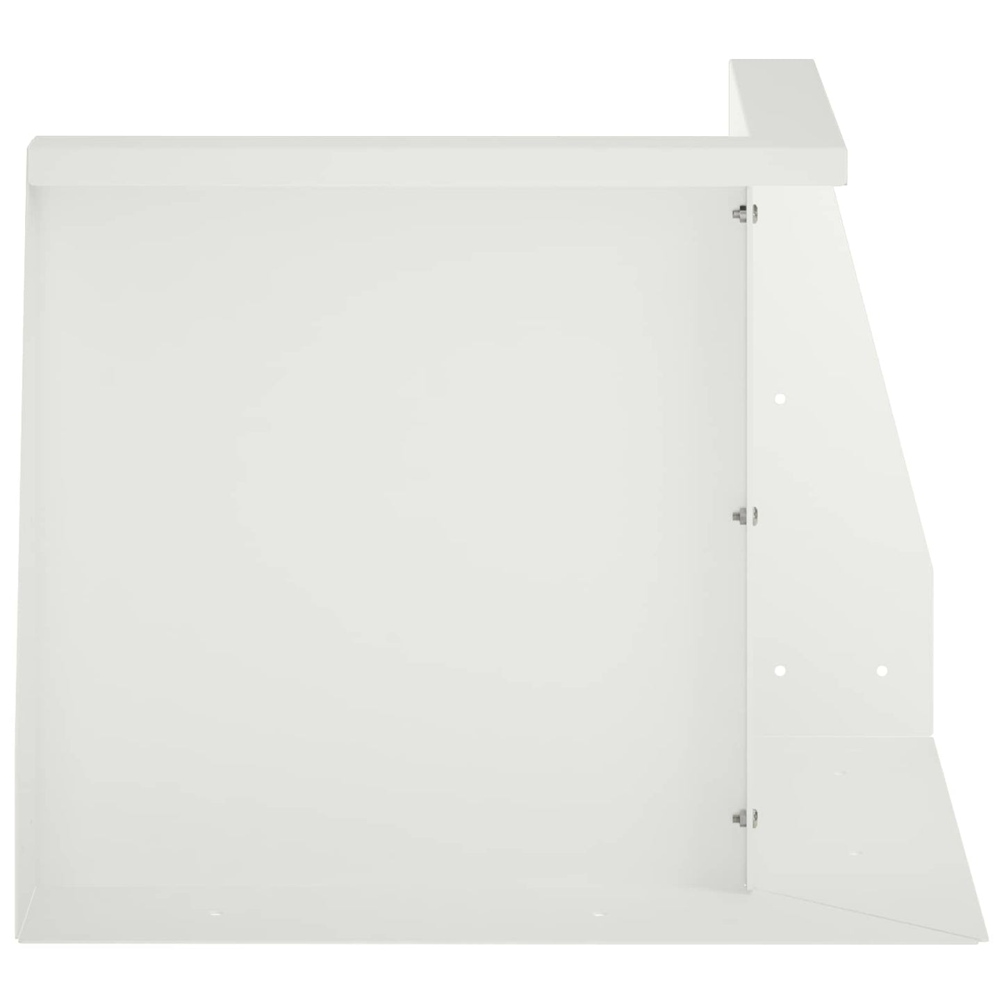 vidaXL Τοίχος Στήριξης 2 τμχ. 50 x 50 x 40 cm Ατσάλι Λευκό