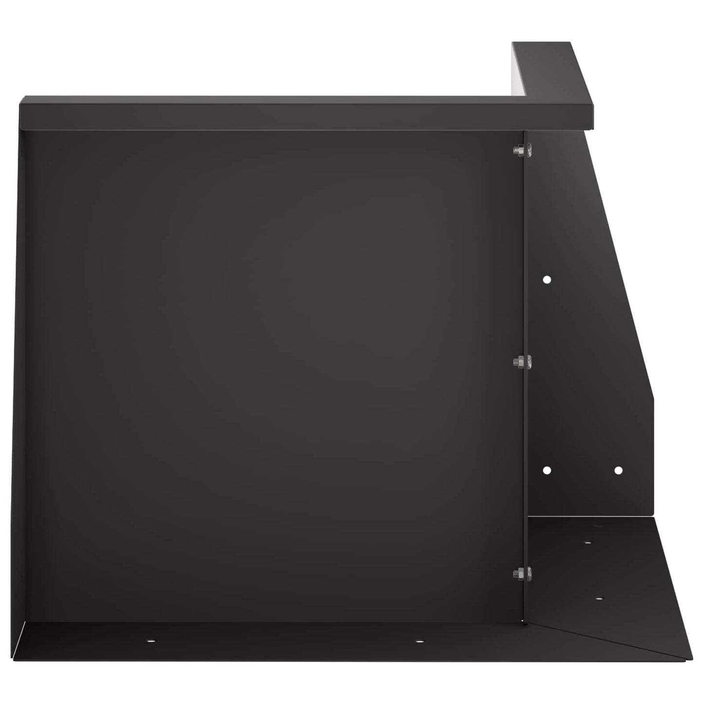 vidaXL Τοίχος Στήριξης 50 x 50 x 50 cm Ατσάλι Μαύρο