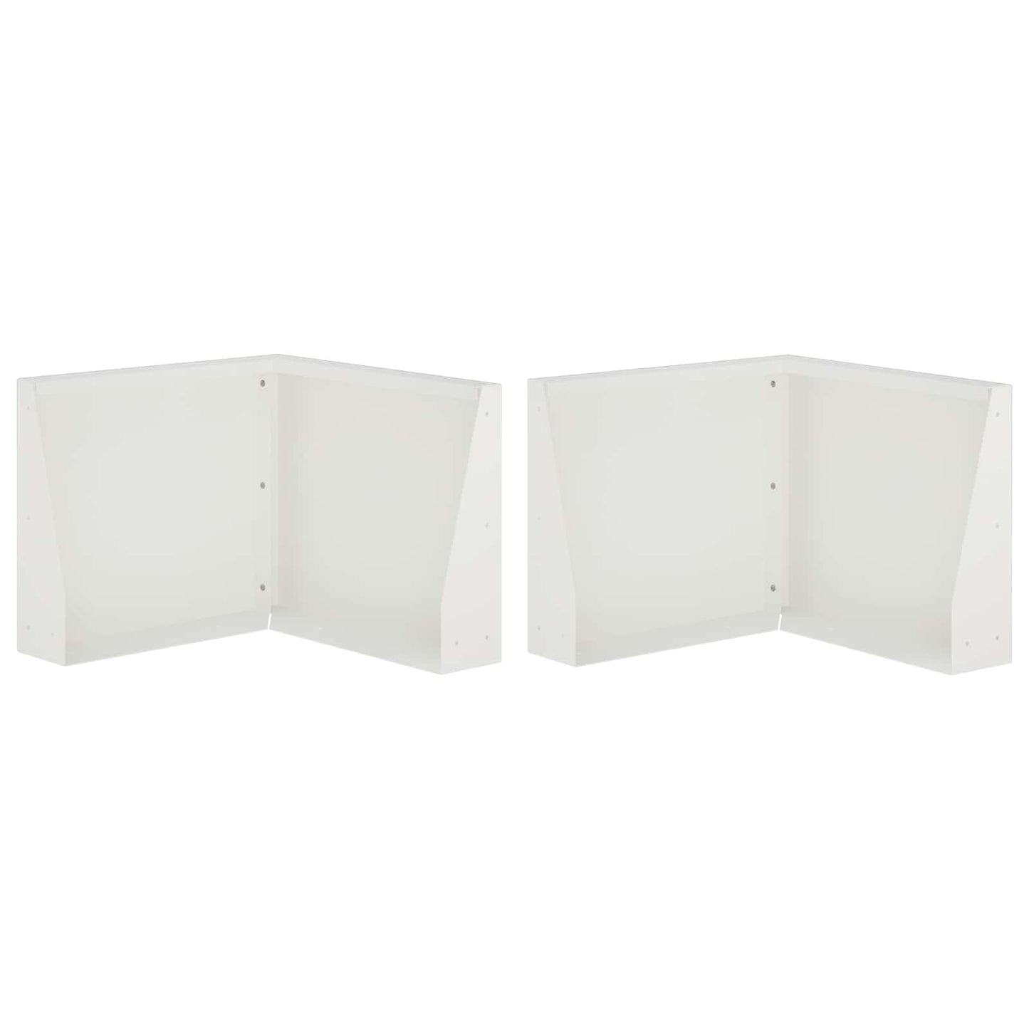 vidaXL Τοίχος Στήριξης 2 τμχ. 50 x 50 x 30 εκ Ατσάλι Λευκό