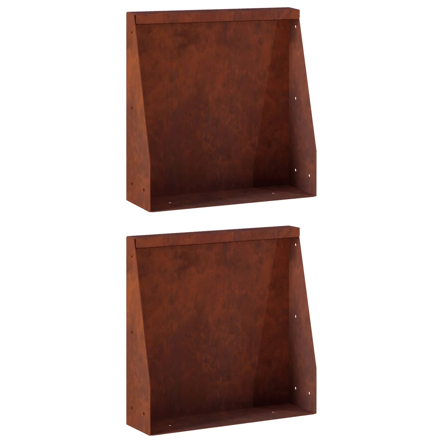vidaXL Τοίχος Στήριξης 2 τμχ. 40 x 12 x 30 εκ. Σκ rusty