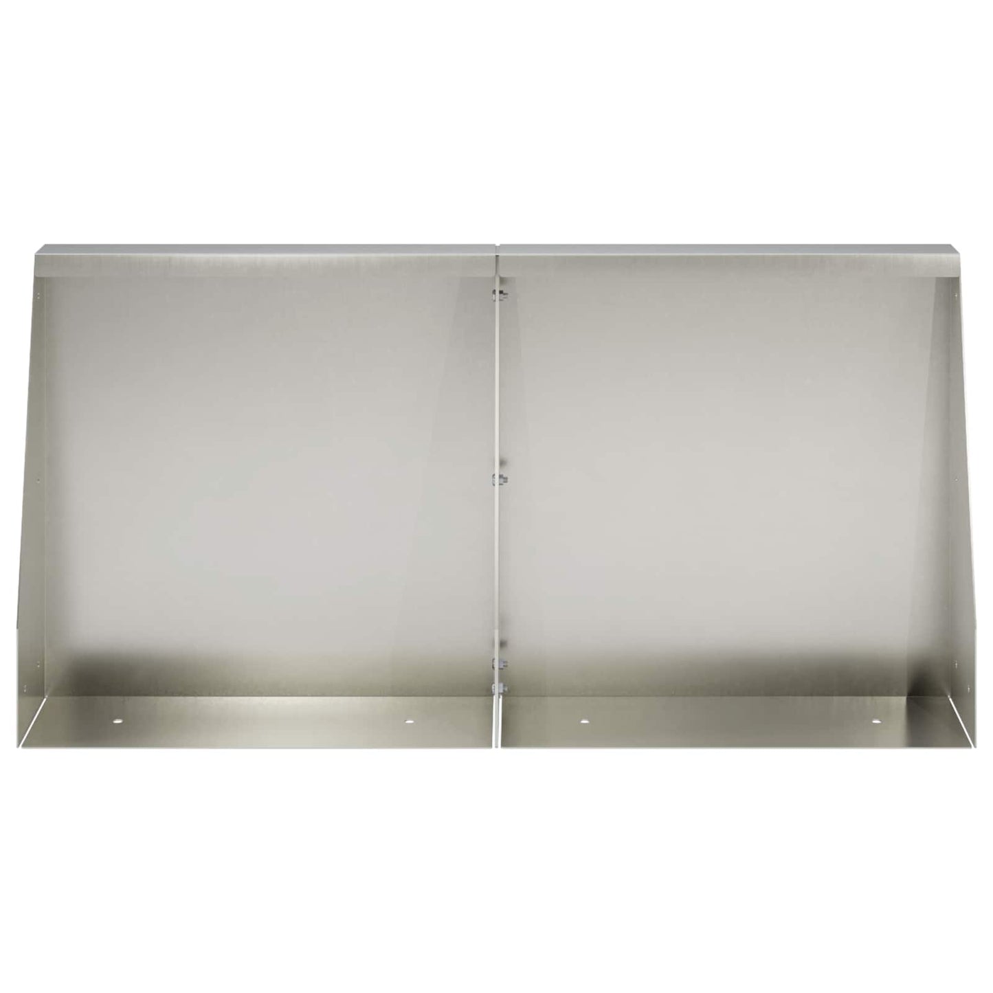 vidaXL Τοίχος Στήριξης 2 τμχ. 40 x 12 x 50 εκ. Ανοξείδωτο Ατσάλι Ασημί