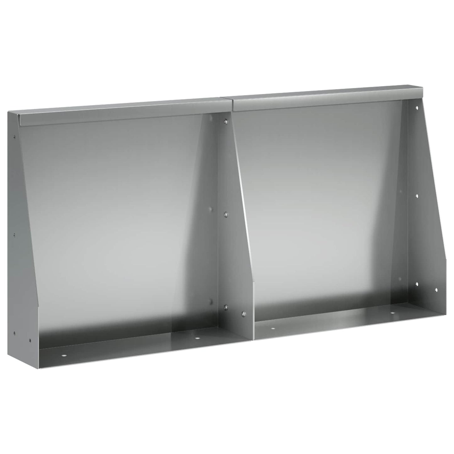 vidaXL Τοίχος Στήριξης 2 τμχ. 40 x 12 x 50 εκ. Γαλβανισμένος Χάλυβας