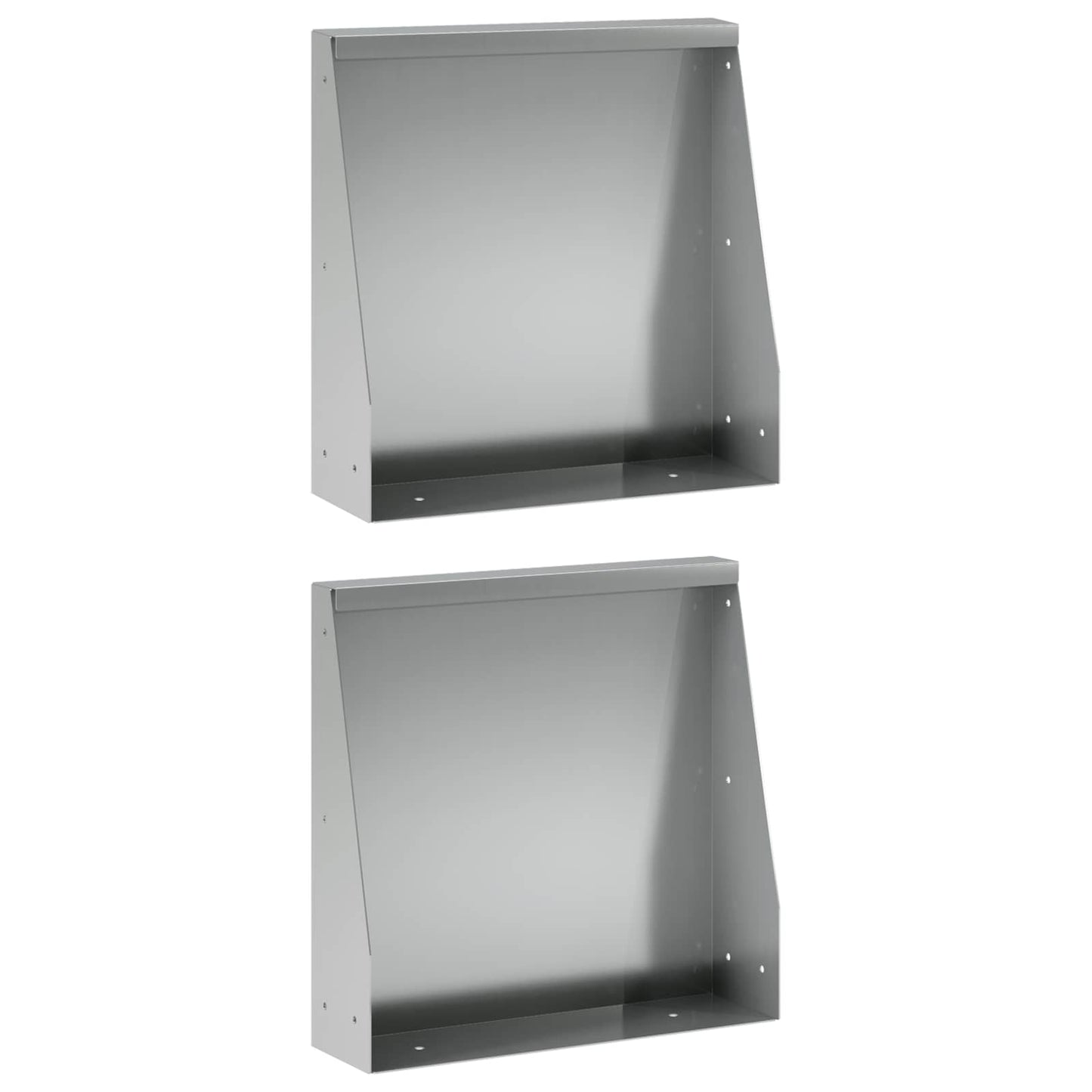 vidaXL Τοίχος Στήριξης 2 τμχ. 40 x 12 x 50 εκ. Γαλβανισμένος Χάλυβας