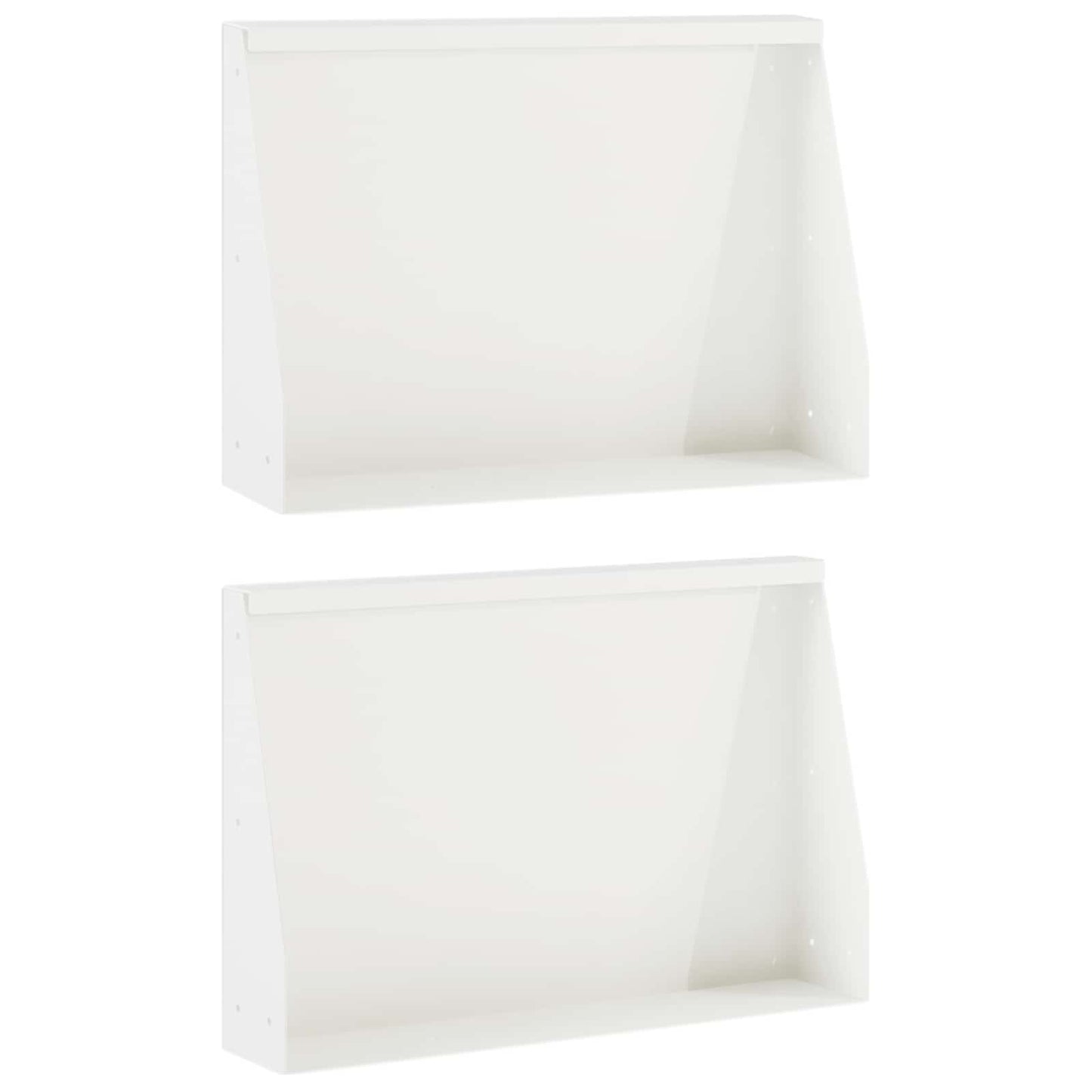 vidaXL Τοίχος Στήριξης 2 τμχ. 60 x 12 x 30 εκ Ατσάλι Λευκό