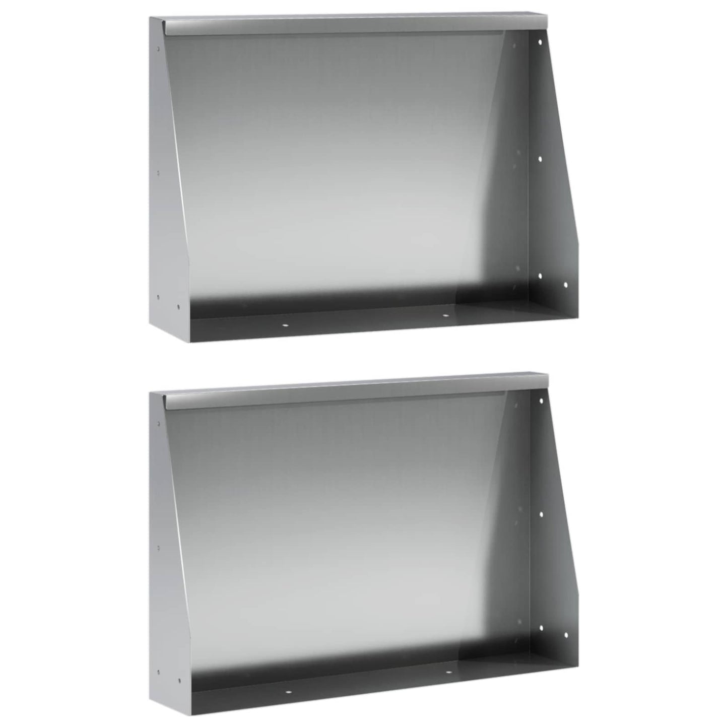 vidaXL Τοίχος Στήριξης 2 τμχ. 60 x 12 x 30 εκ Γαλβανισμένος Χάλυβας