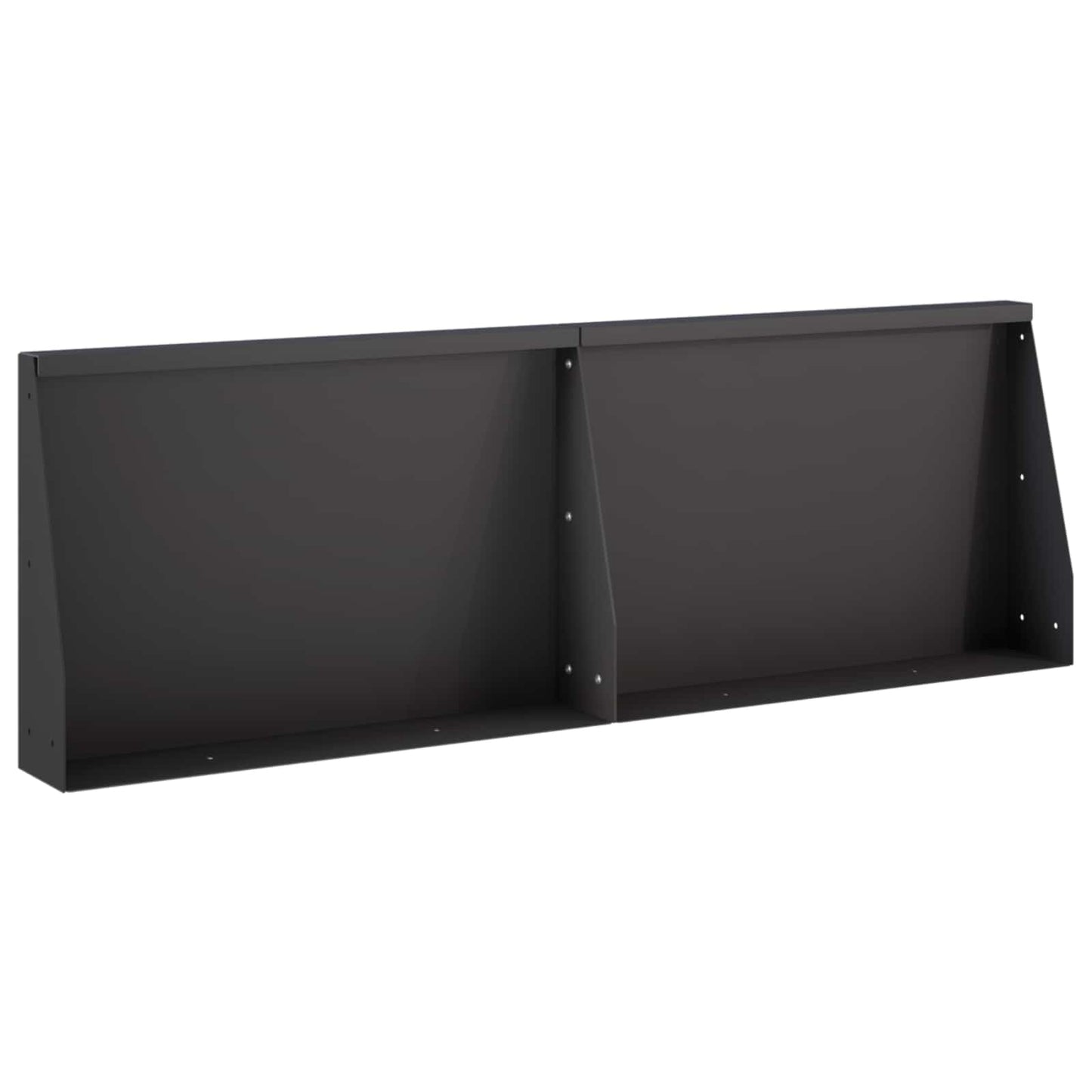 vidaXL Τοίχος Στήριξης 2 τμχ. 60 x 12 x 40 cm Ατσάλι Μαύρο