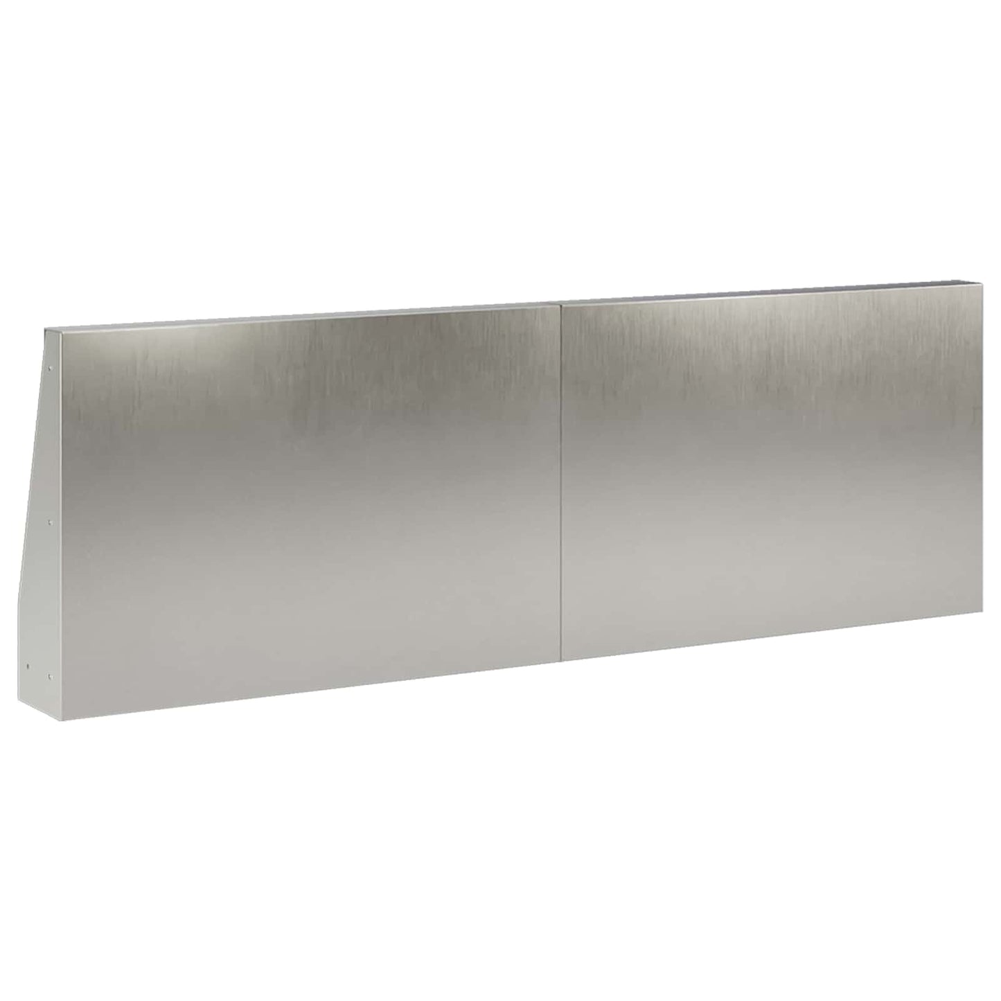 vidaXL Τοίχος Στήριξης 2 τμχ. 60 x 12 x 40 cm Ανοξείδωτο Ατσάλι Ασημί