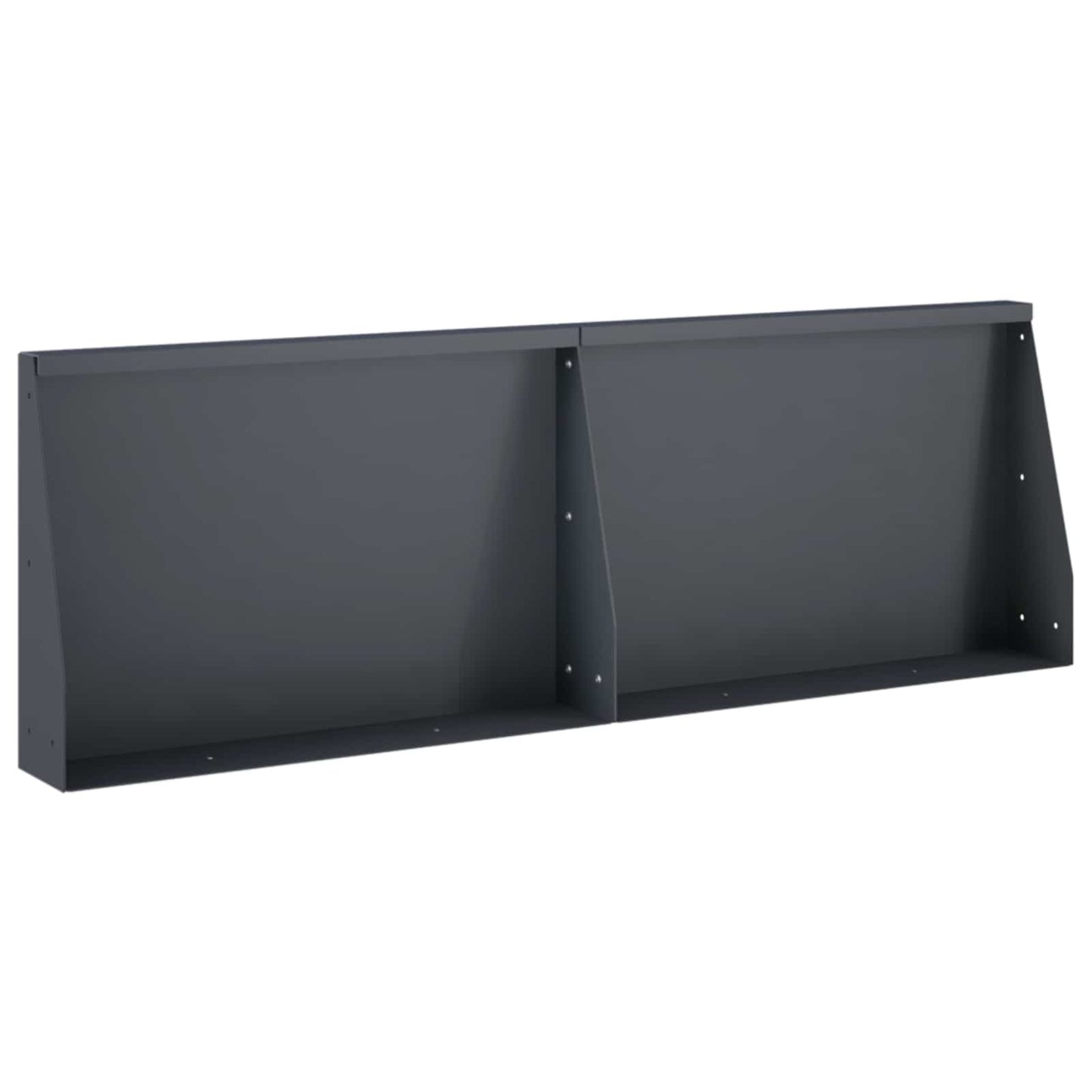 vidaXL Τοίχος Στήριξης 2 τμχ. 60 x 12 x 50 εκ. Ατσάλι Ανθρακί