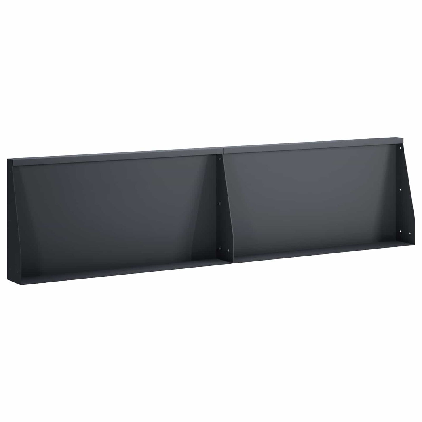 vidaXL Τοίχος Στήριξης 2 τμχ. 80 x 12 x 30 εκ Ατσάλι Ανθρακί