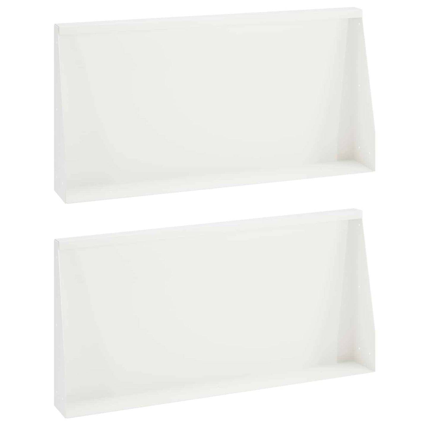 vidaXL Τοίχος Στήριξης 2 τμχ. 80 x 12 x 40 εκ. Ατσάλι Λευκό