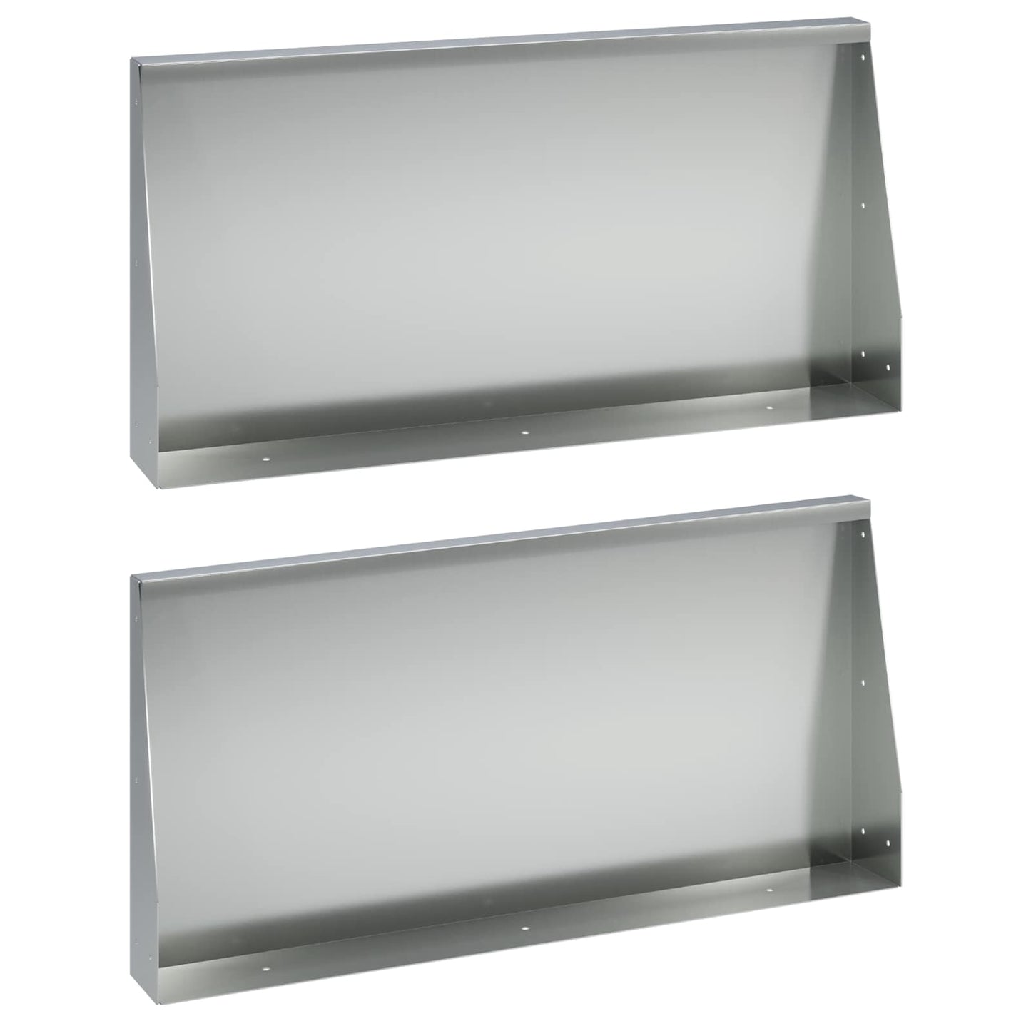 vidaXL Τοίχος Στήριξης 2 τμχ. 80 x 12 x 40 εκ. Γαλβανισμένος Χάλυβας