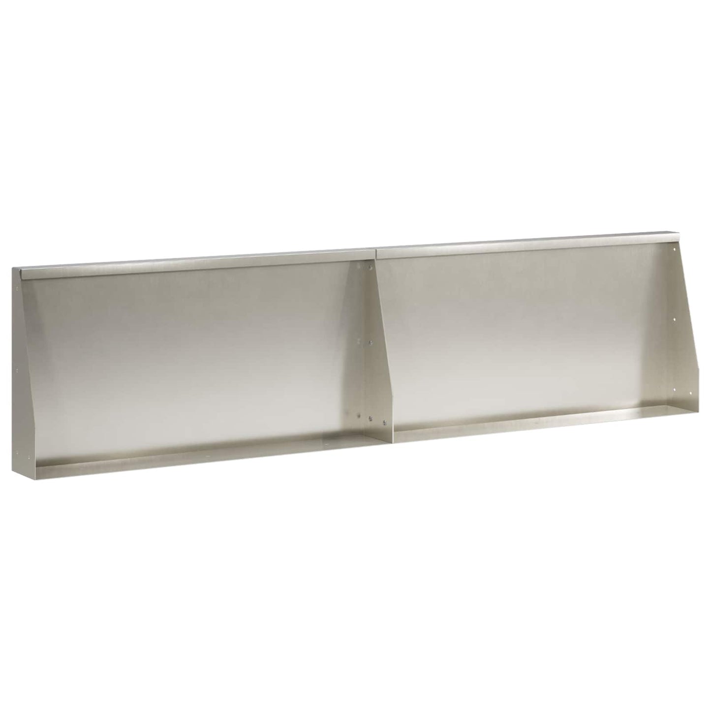 vidaXL Τοίχος Στήριξης 2 τμχ. 80 x 12 x 50 εκ. Ανοξείδωτο Ατσάλι Ασημί