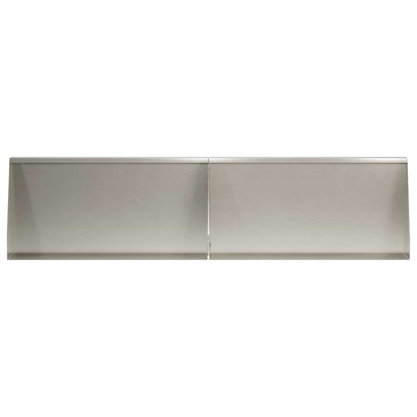 vidaXL Τοίχος Στήριξης 2 τμχ. 80 x 12 x 50 εκ. Ανοξείδωτο Ατσάλι Ασημί