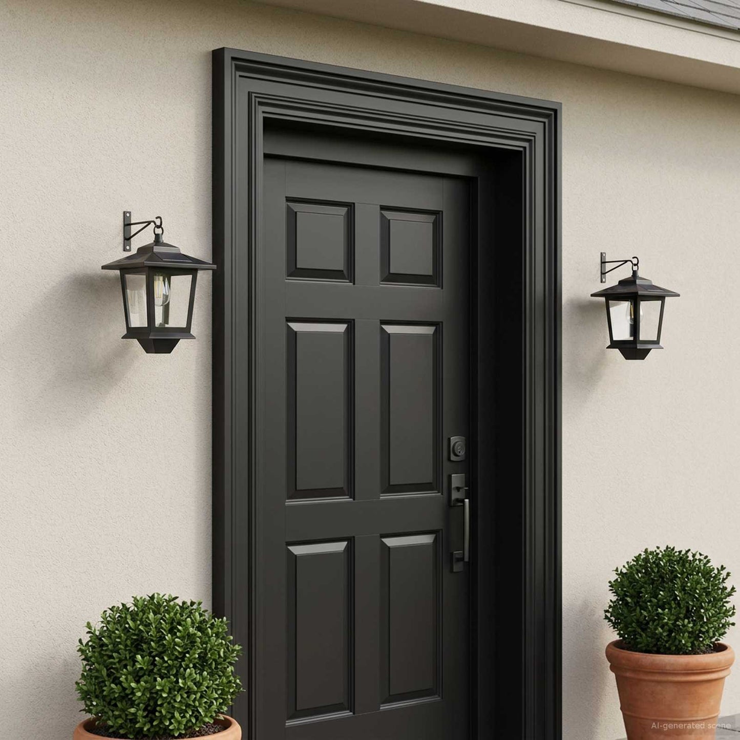 vidaXL Φωτιστικό Τοίχου with LED Bulb 2 τμχ. Μαύρο 19 x 14 x 25 εκ