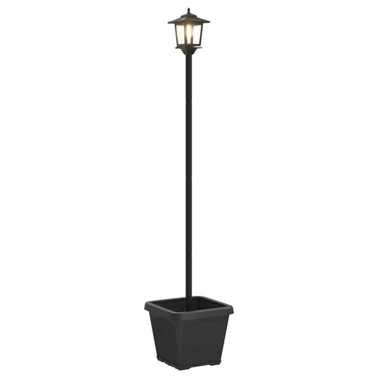 vidaXL Φωτιστικό Στήλης με Γλάστρα Μαύρο 32 x 32 x 158 εκ.