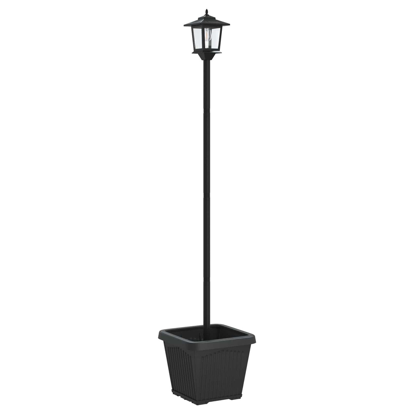 vidaXL Φωτιστικό Στήλης με Γλάστρα Μαύρο 32 x 32 x 158 εκ.
