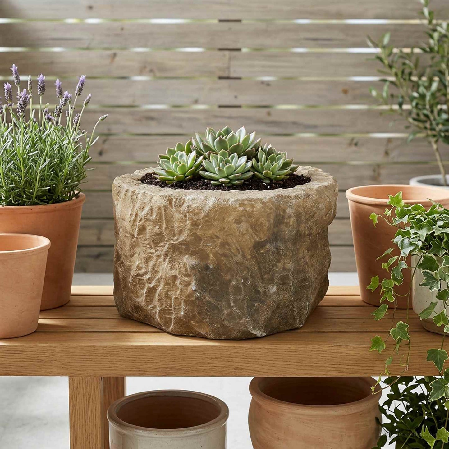 vidaXL Γλάστρα Κήπου Παλαιωμένη πέτρα Ø 35 x 20 cm Ασβεστόλιθος
