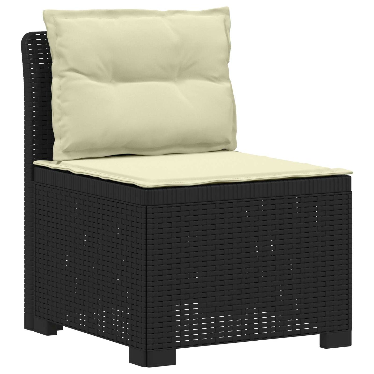 vidaXL Καναπές Κήπου 4 Θέσεων με Μαξιλάρια Ρατάν PP Ανθρακί