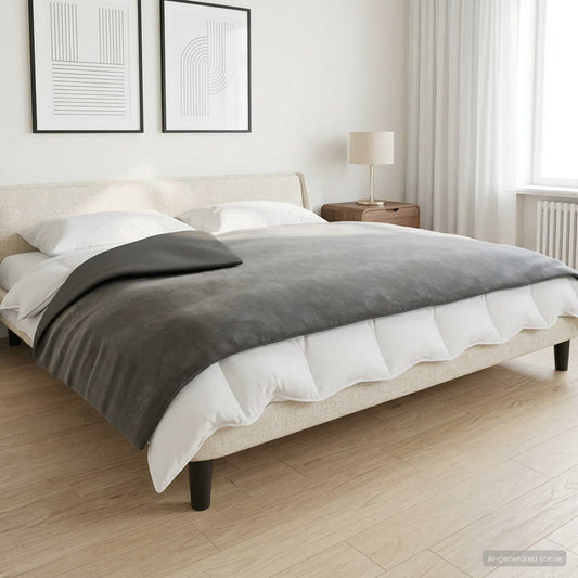 vidaXL Βάρος Κουβέρτα Ανθρακί 135 x 200 cm 10 kg 100% Βαμβάκι 205T