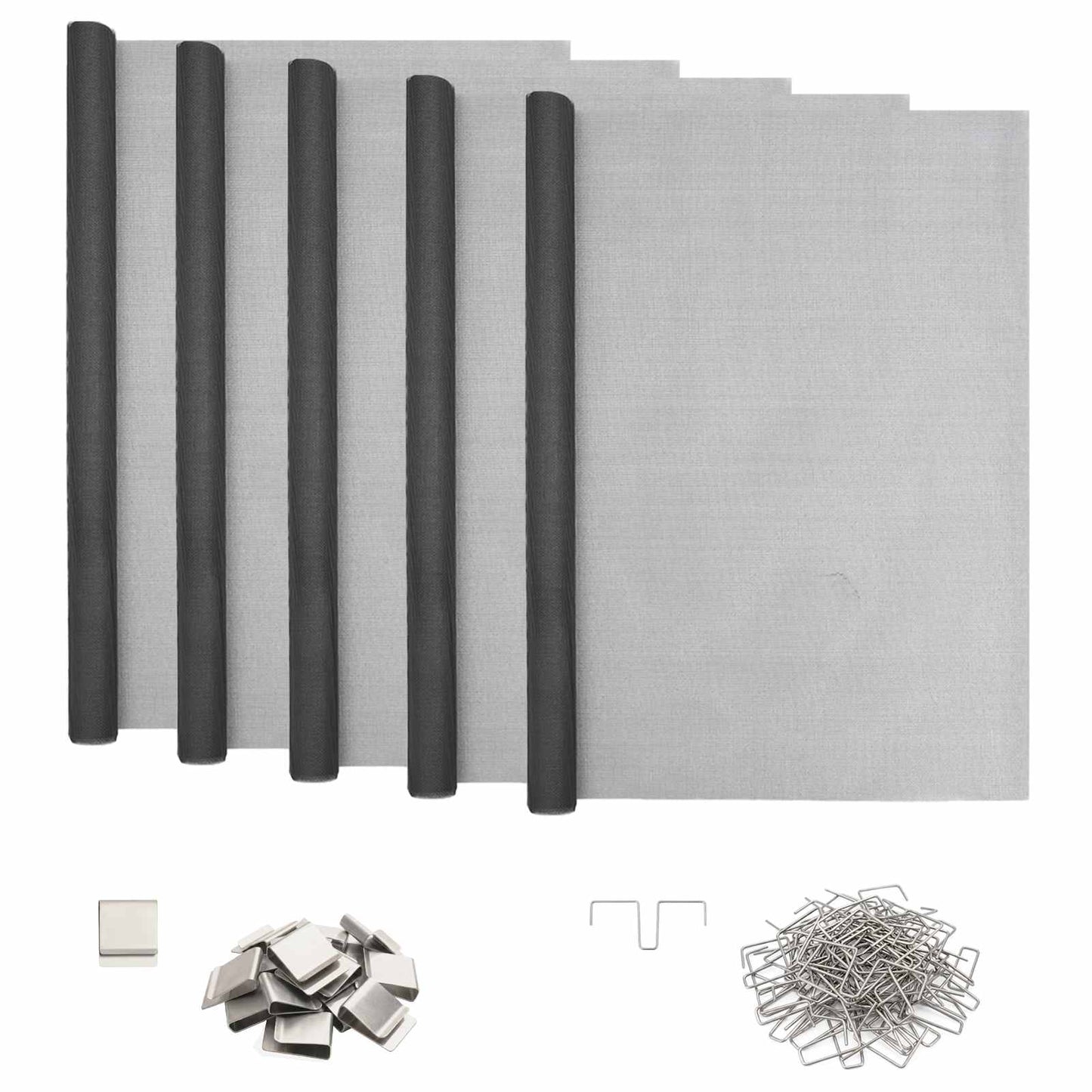 vidaXL Κάλυμμα φωτεινής σήραγγας με κλιπ 5 τμχ. 70 x 130 εκ Γκρι