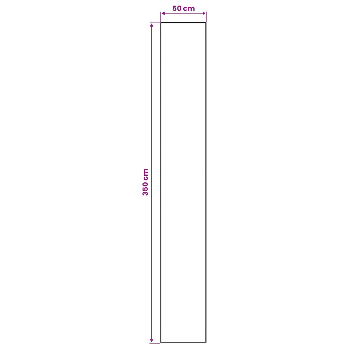 vidaXL Χαλί Runner LESAKA πολύχρωμο 50 x 350 εκ. Διαμαντένιο βελούδο