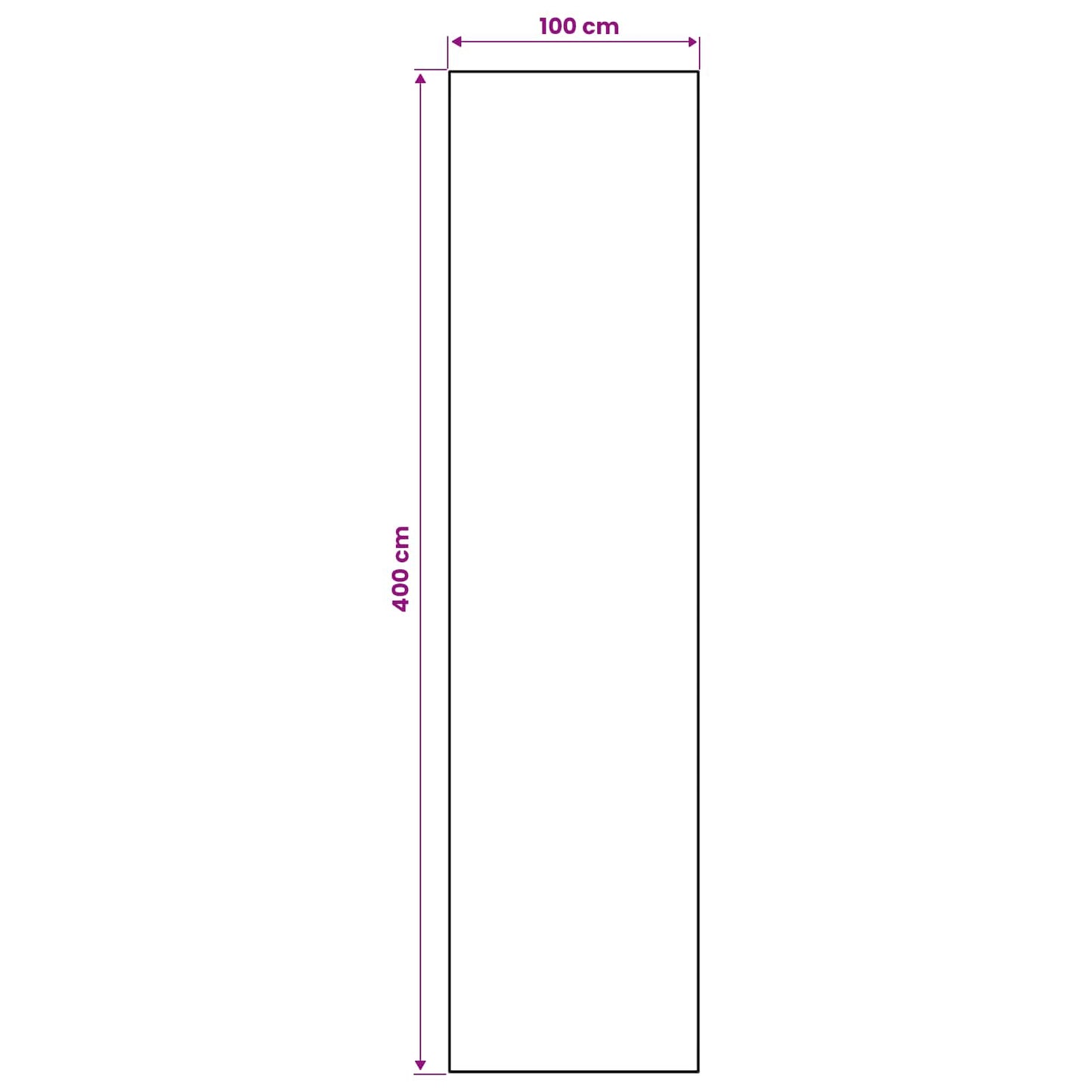 vidaXL Χαλί Runner LESAKA πολύχρωμο 100 x 400 cm Διαμαντένιο βελούδο