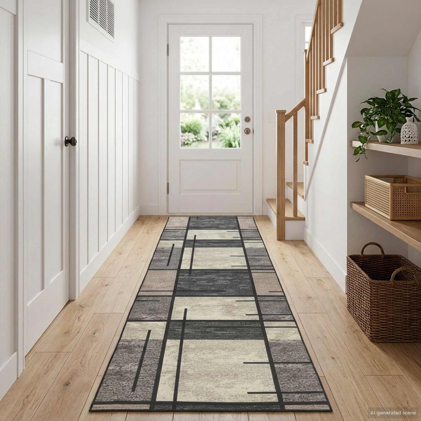 vidaXL Χαλί Runner LESAKA Καφέ 50 x 150 cm Διαμαντένιο βελούδο