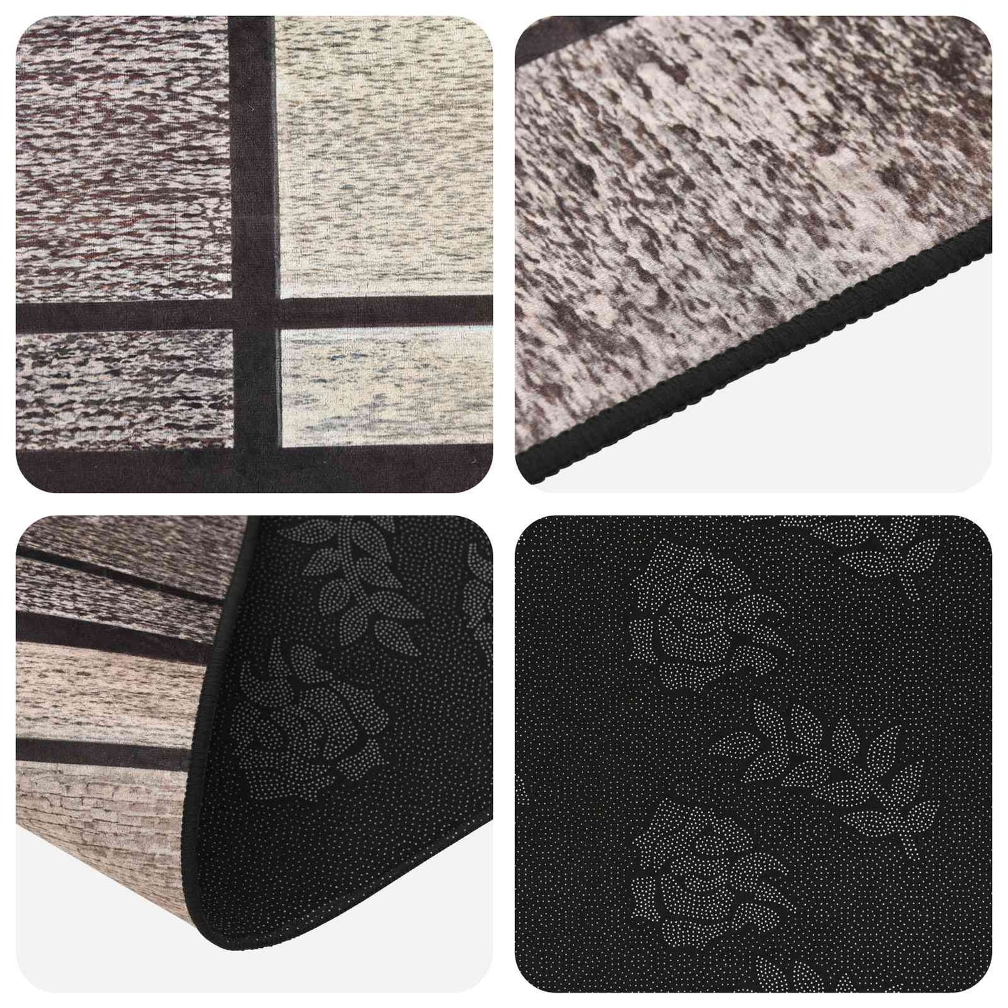 vidaXL Χαλί Runner LESAKA Καφέ 80 x 150 cm Διαμαντένιο βελούδο