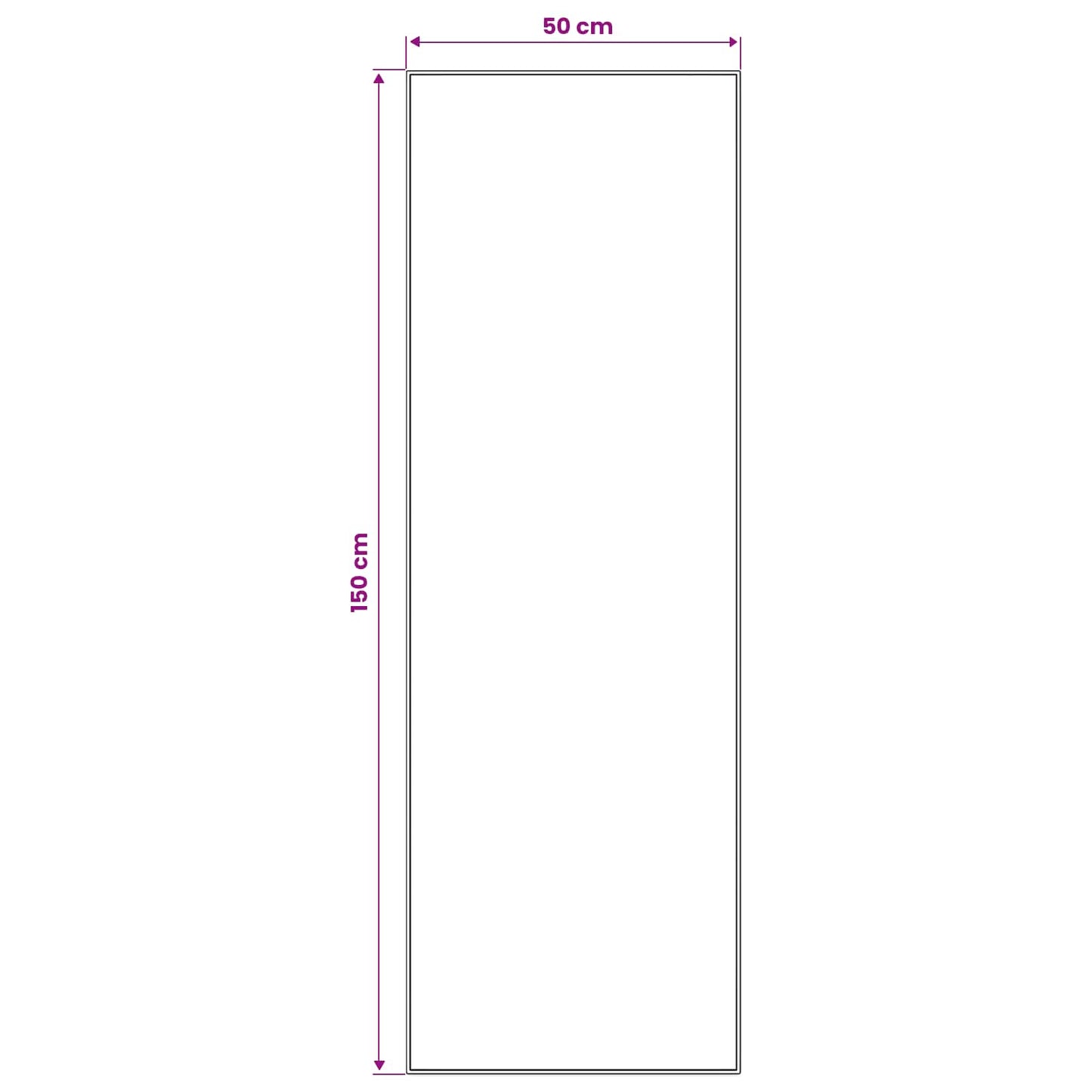 vidaXL Χαλί Runner LESAKA Ασημί 50 x 150 cm Διαμαντένιο βελούδο