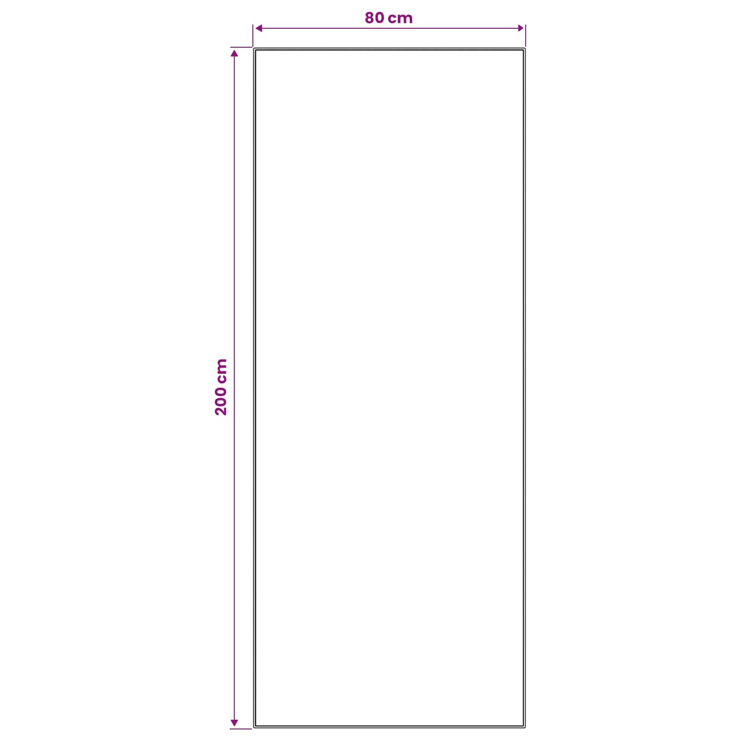 vidaXL Χαλί Runner LESAKA πολύχρωμο 80 x 200 cm Διαμαντένιο βελούδο