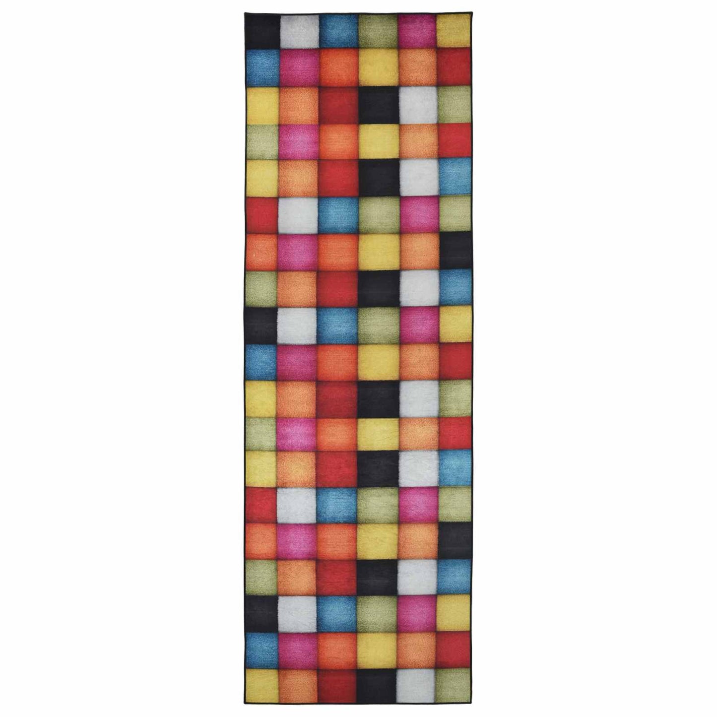 vidaXL Χαλί Runner LESAKA πολύχρωμο 80 x 250 cm Διαμαντένιο βελούδο