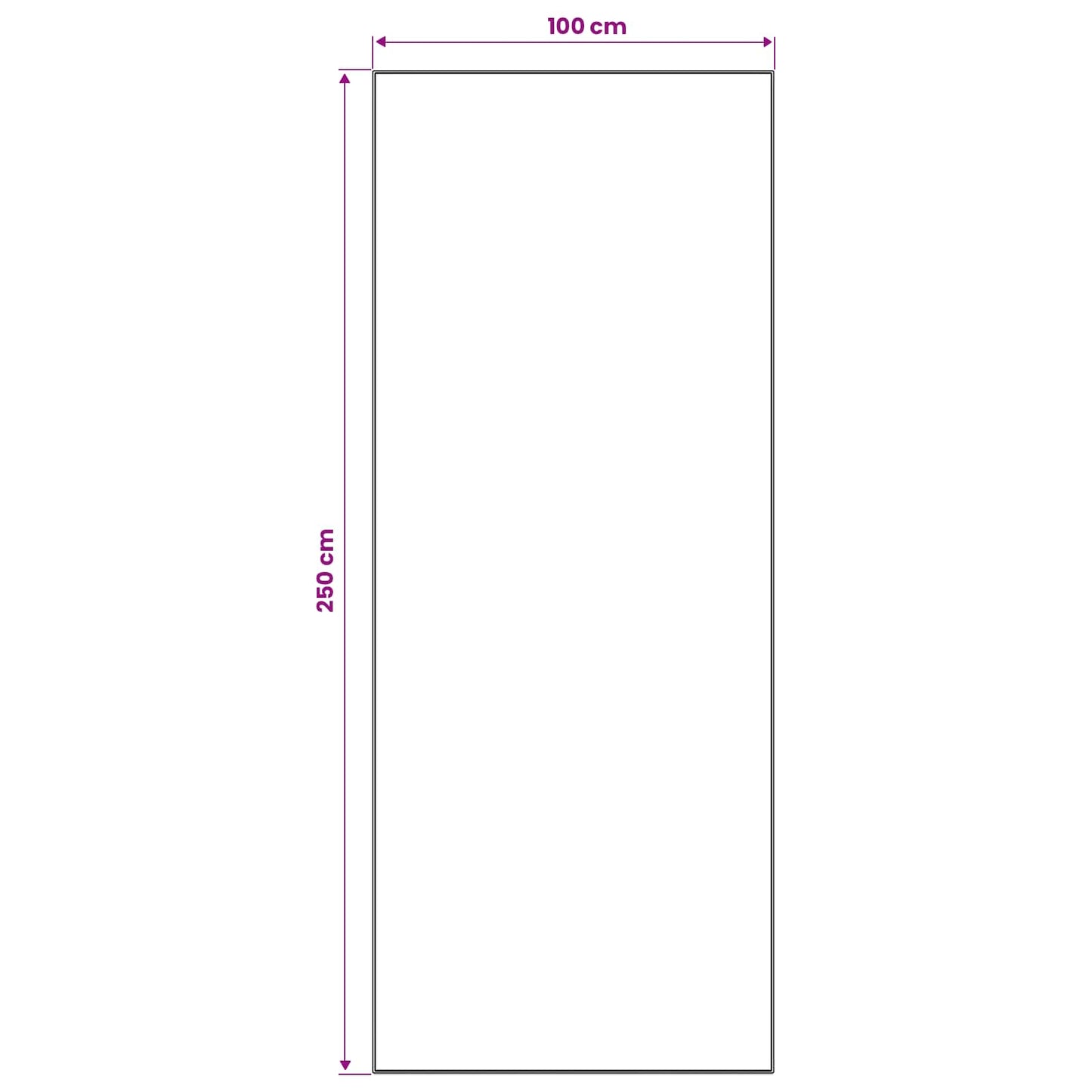 vidaXL Χαλί Runner LESAKA πολύχρωμο 100 x 250 cm Διαμαντένιο βελούδο