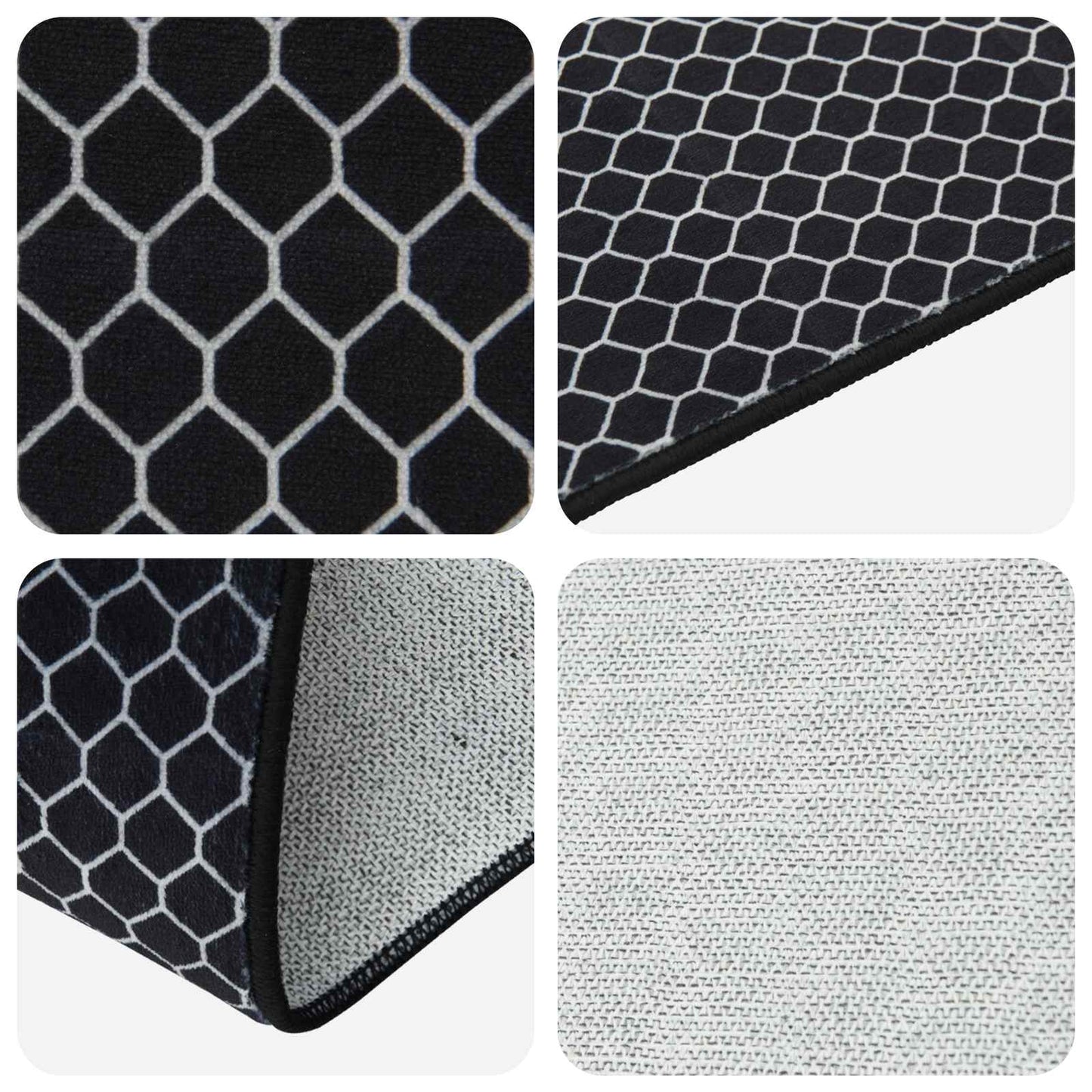 vidaXL Χαλί Runner ORIZ 1150 gsm Μαύρο δίχτυ σχέδιο