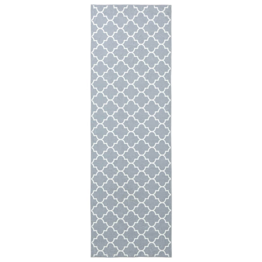 vidaXL Χαλί Runner ORIZ 1150 gsm Γκρι και Λευκό