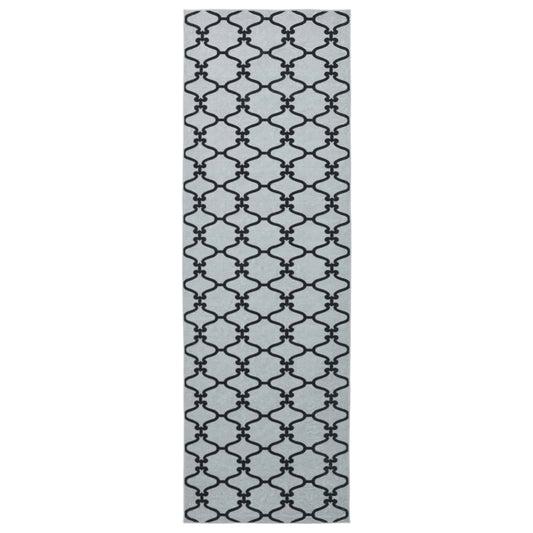 vidaXL Χαλί Runner ORIZ 1150 gsm Μαύρο δίχτυ σχέδιο