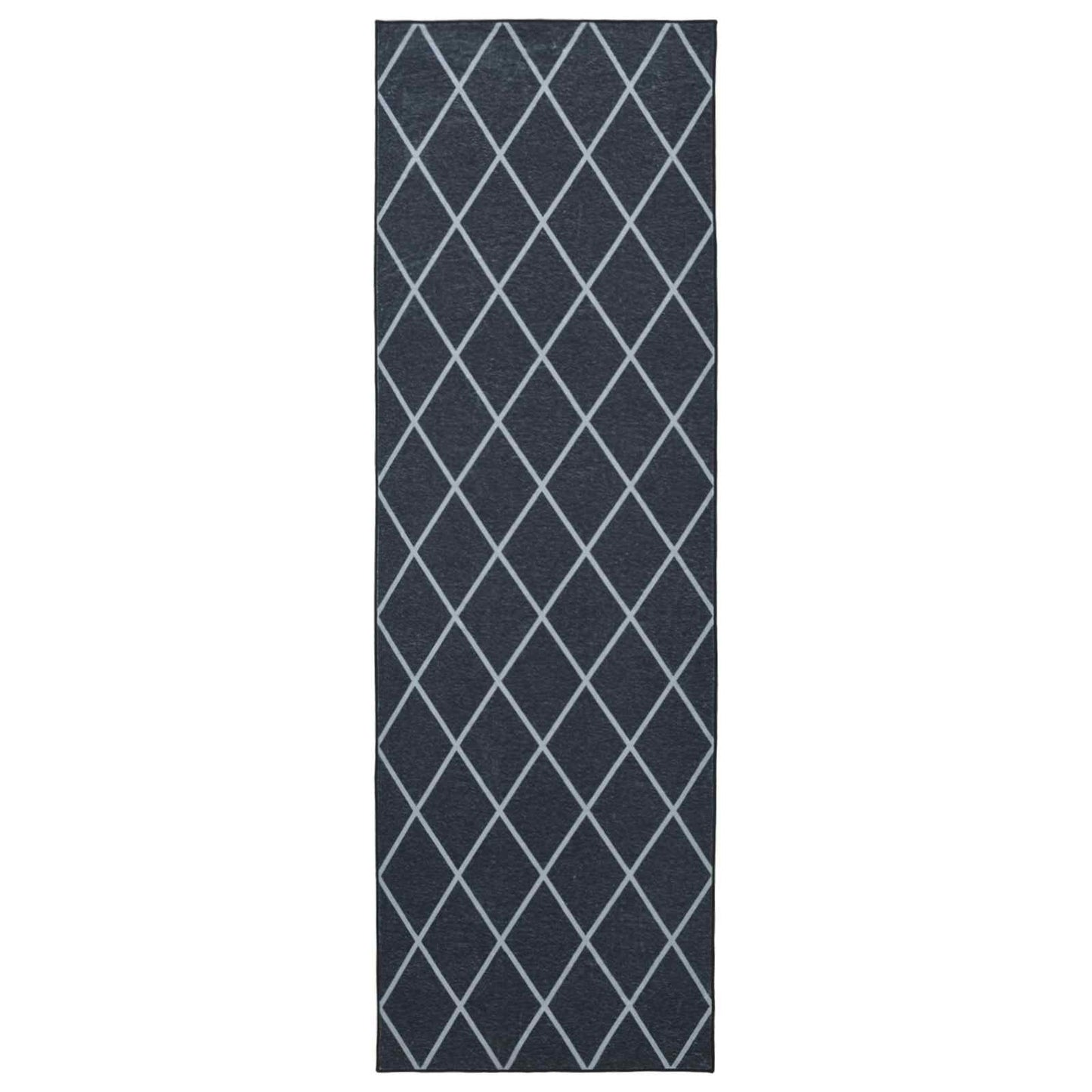 vidaXL Χαλί Runner ORIZ 1150 gsm Μαύρο δίχτυ σχέδιο