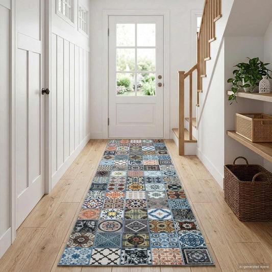 vidaXL Χαλί Runner ORIZ 1150 gsm Μπλε 100% πολυεστερική χημική ίνα