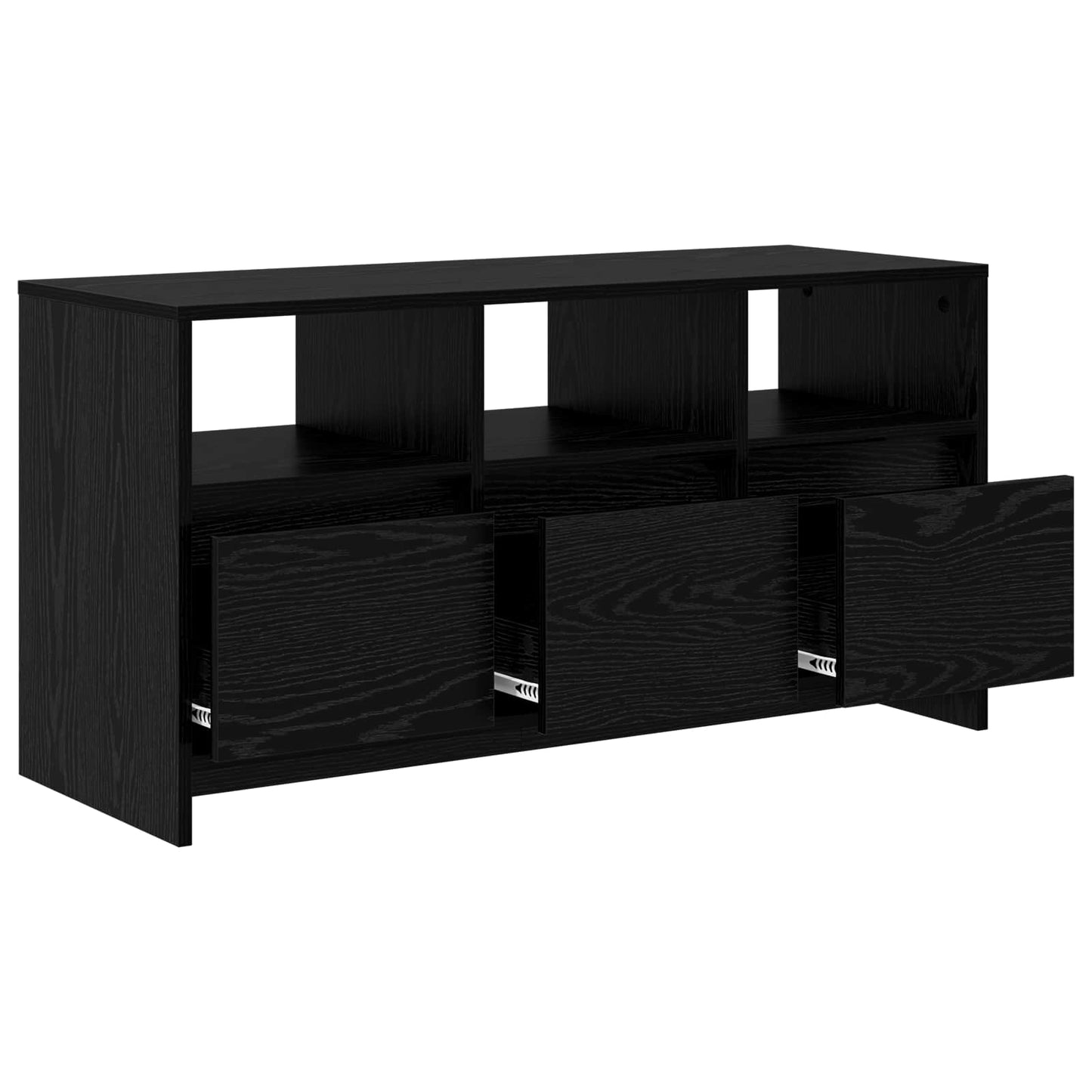 vidaXL Έπιπλο τηλεόρασης 102 x 37,5 x 52,5 εκ Μαύρη Δρυς