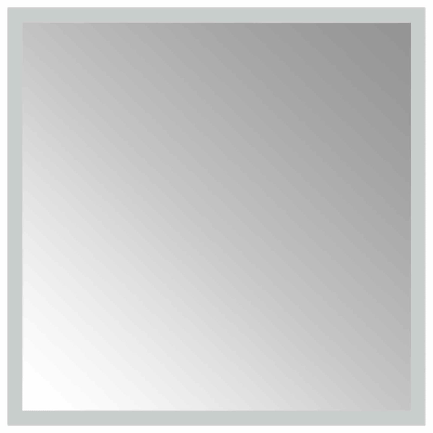 vidaXL Καθρέφτης μπάνιου LED Διαφανές 40 x 40 cm σκληρυμένο γυαλί