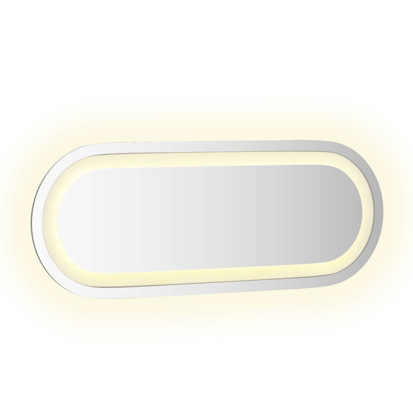 vidaXL Καθρέφτης μπάνιου LED Διαφανές 40 x 15 cm σκληρυμένο γυαλί