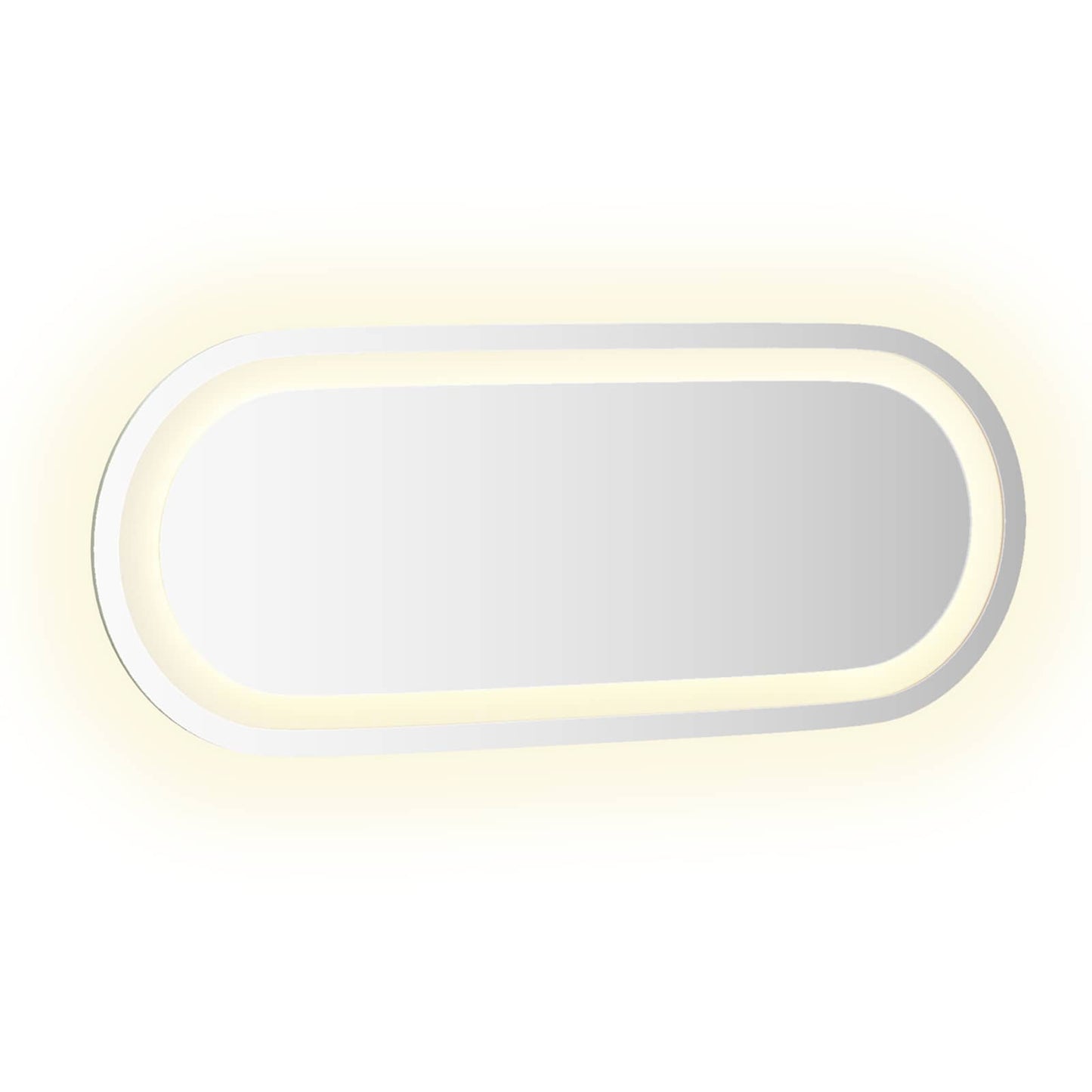 vidaXL Καθρέφτης μπάνιου LED Διαφανές 50 x 20 cm σκληρυμένο γυαλί