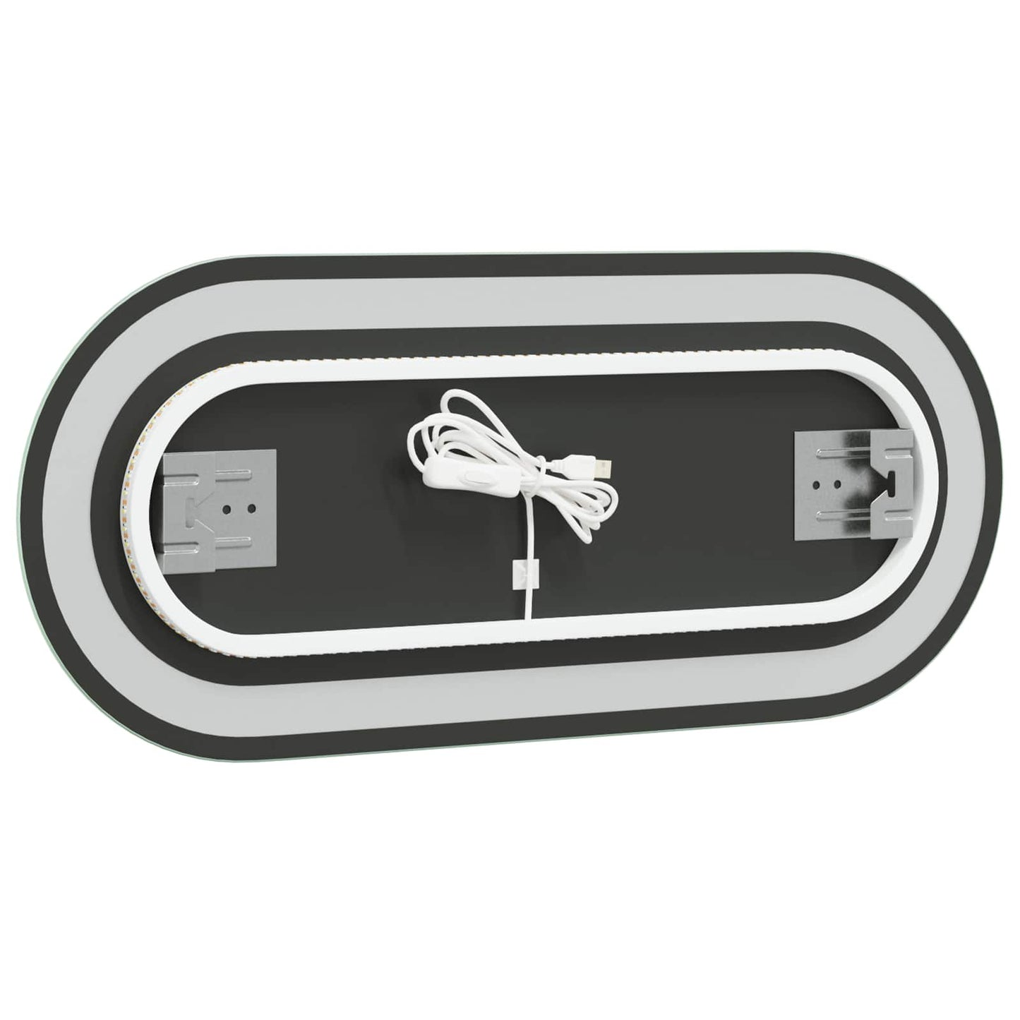 vidaXL Καθρέφτης μπάνιου LED Διαφανές 70 x 30 cm σκληρυμένο γυαλί