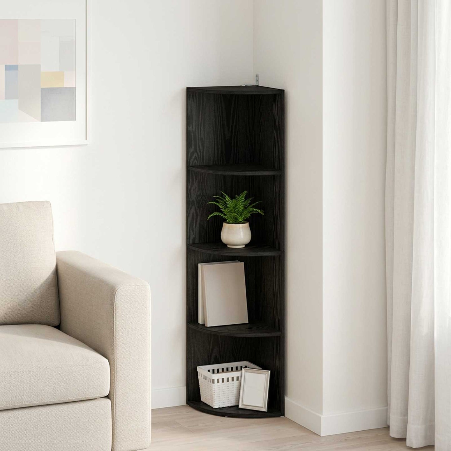 vidaXL Γωνιακό ράφι 4 επίπεδα 31,5 x 31 x 130 εκ Επεξεργασμένο Ξύλο