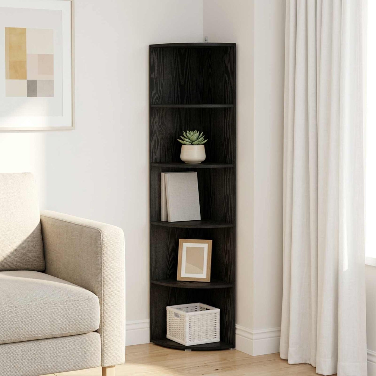 vidaXL Γωνιακό ράφι 4 επίπεδα 41,5 x 41,5 x 143 εκ Επεξεργασμένο Ξύλο