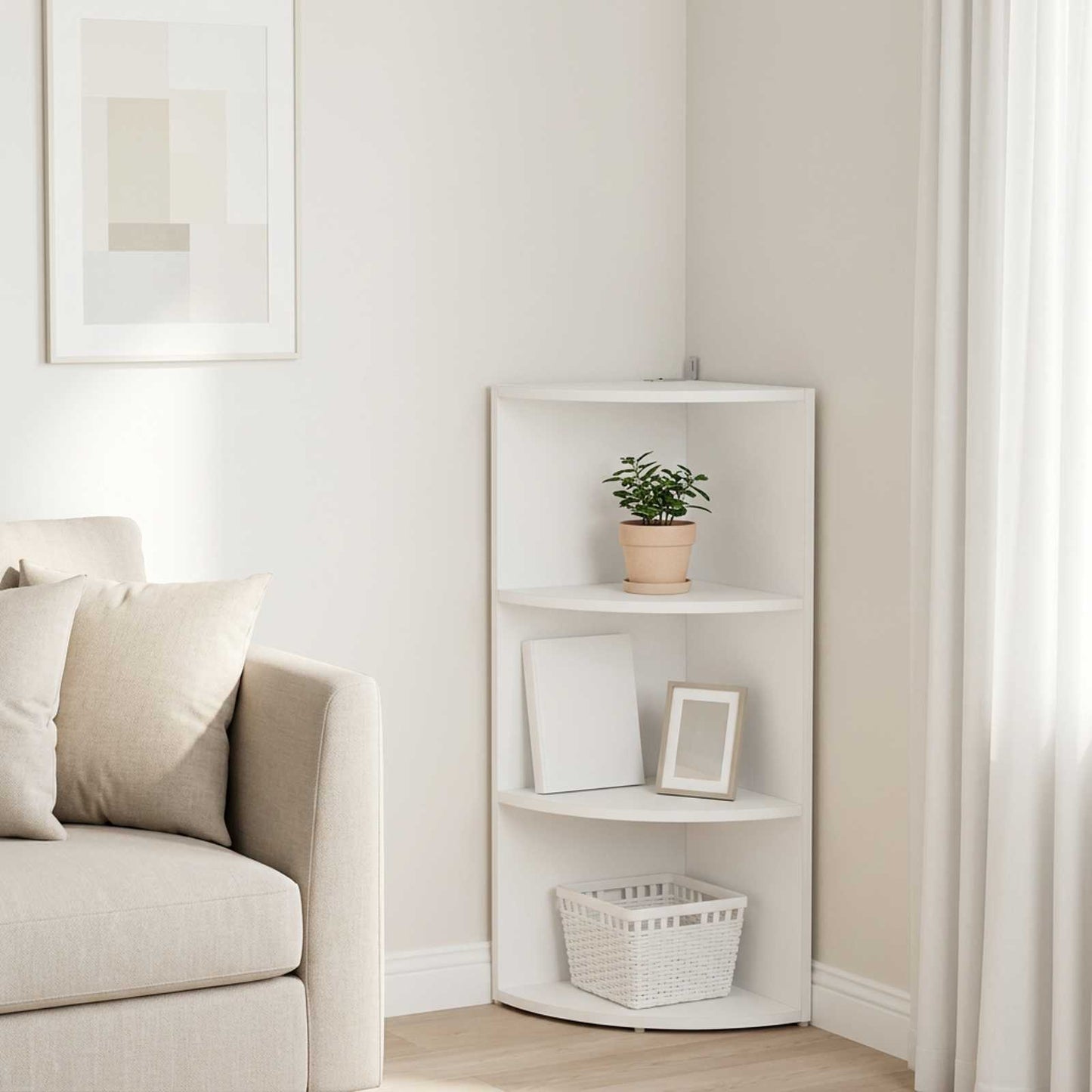 vidaXL Γωνιακό ράφι 2 επίπεδα 41,5 x 41,5 x 72 εκ Επεξεργασμένο Ξύλο