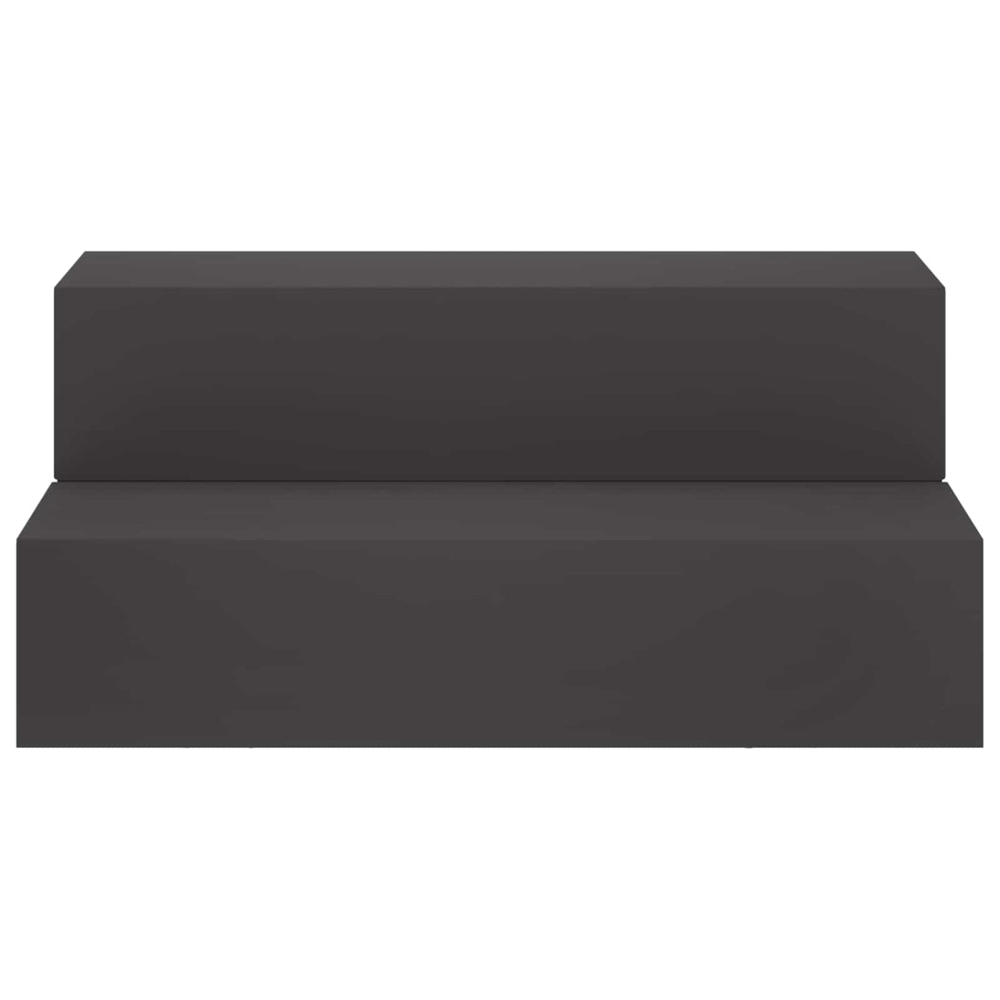 vidaXL Σκάλα κήπου 2 σκαλοπατιών 80,5 x 56,5 x 34 cm Ατσάλι Μαύρο