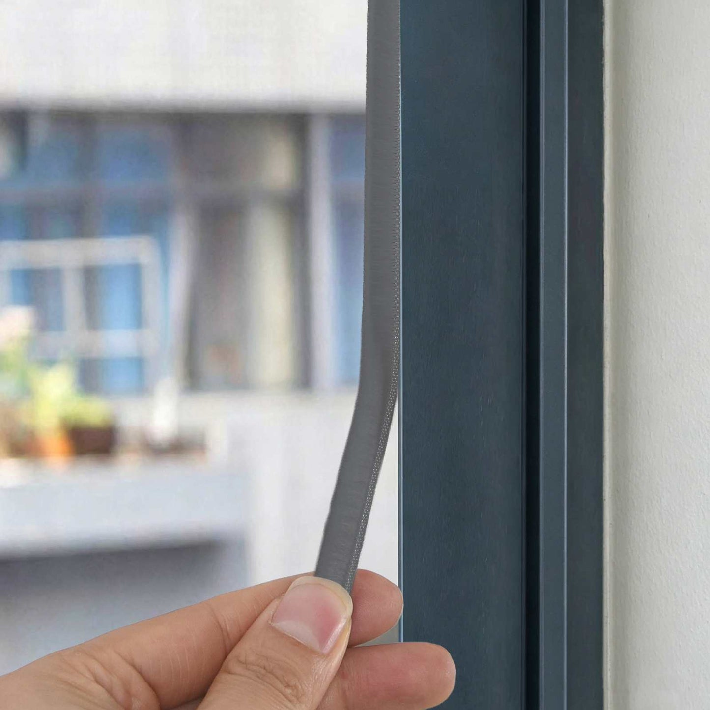 vidaXL Αυτοκόλλητο βουρτσάκι στεγάνωσης πόρτας 10 m PP Γκρι