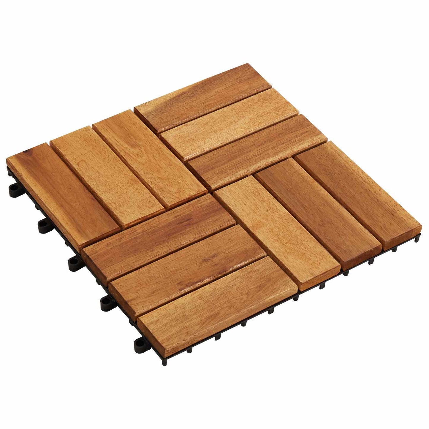 vidaXL Πλάκα Κατασκευής 30 pcs Καφέ 30 x 30 cm Ξύλο Ακακίας