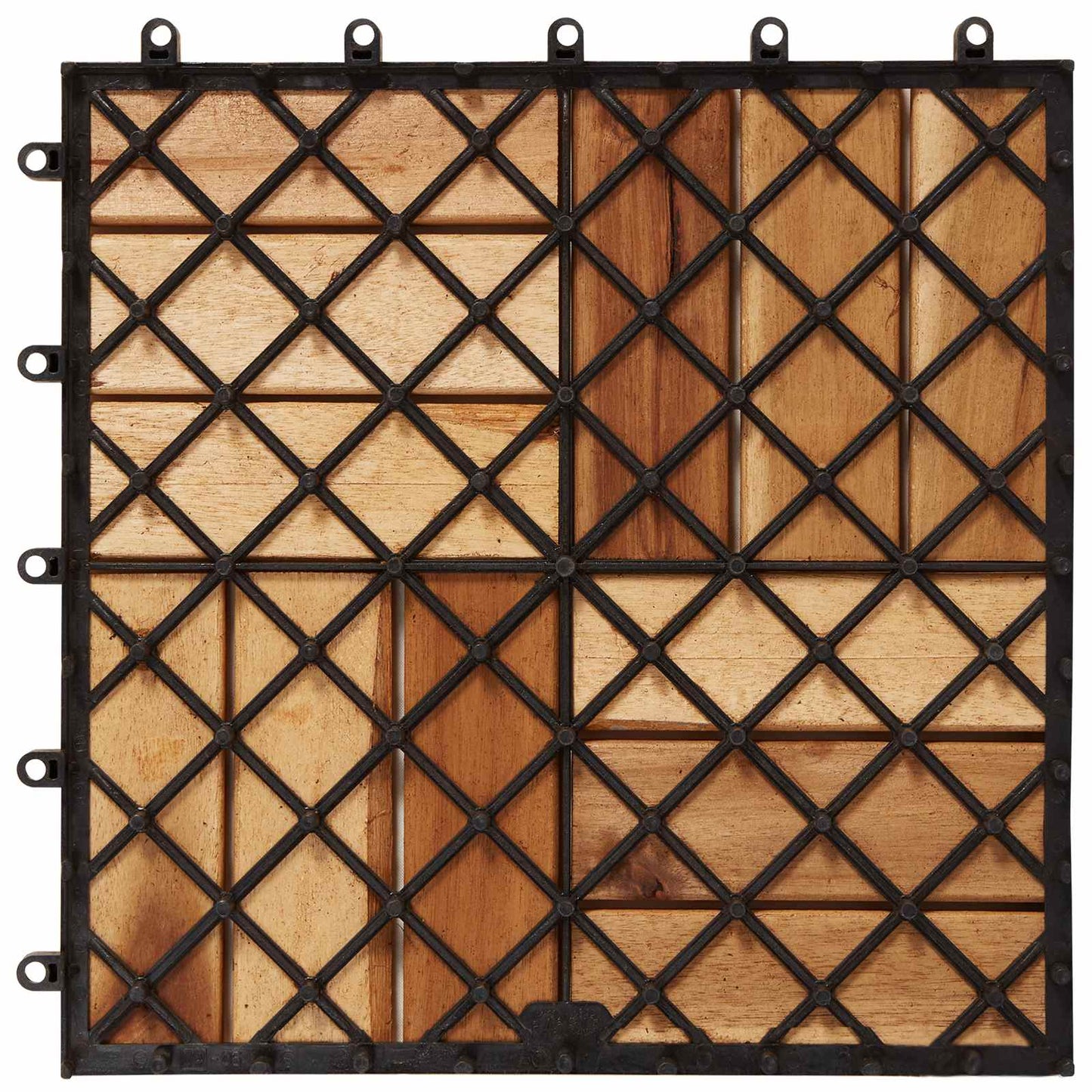 vidaXL Πλάκα Κατασκευής 30 pcs Καφέ 30 x 30 cm Ξύλο Ακακίας