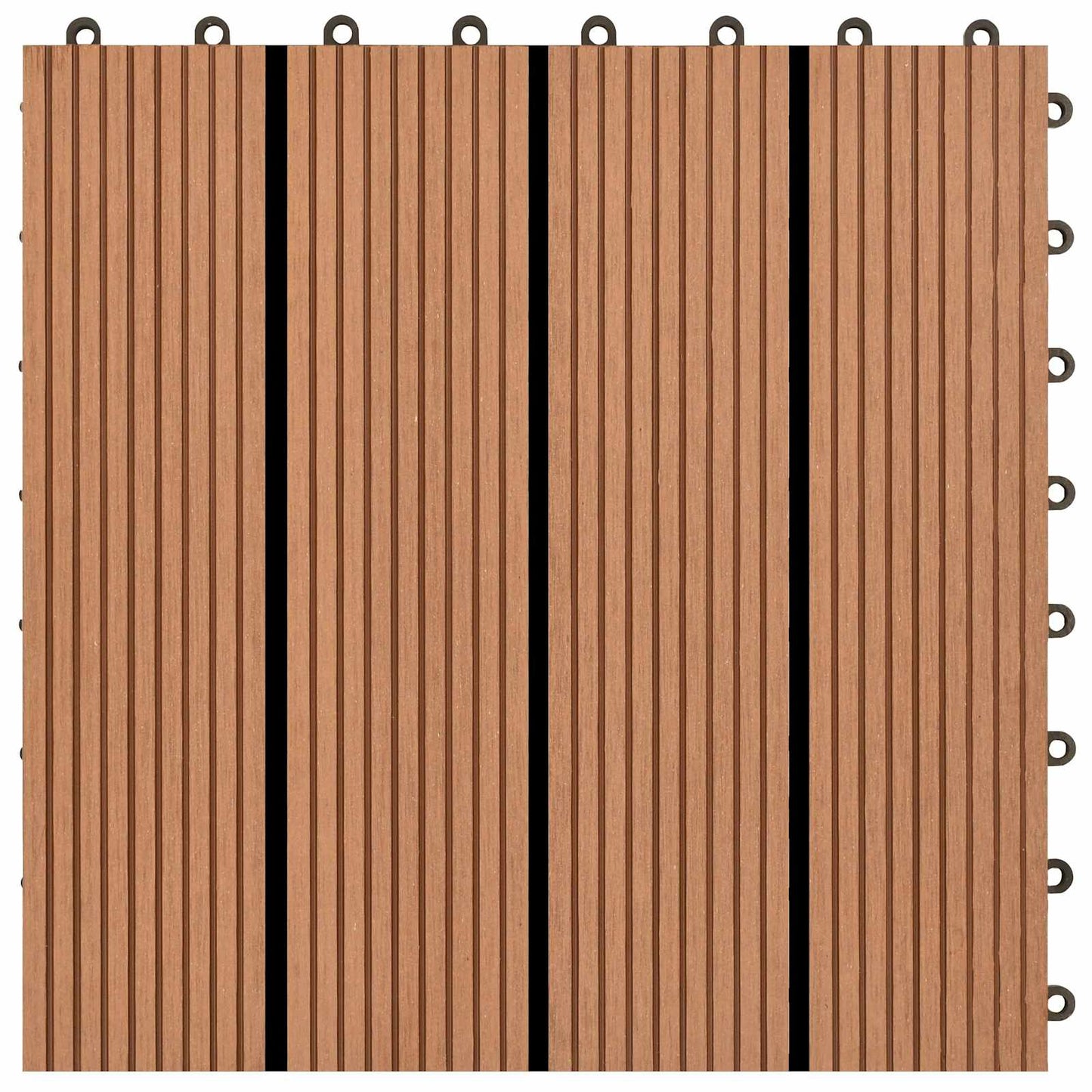 vidaXL Πλάκα Κατασκευής 22 pcs Καφέ 30 x 30 cm WPC